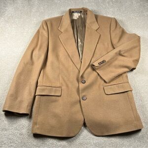 Cashmere & Wool Blazer Jacket Tan 2 Button‎ Men's 42R